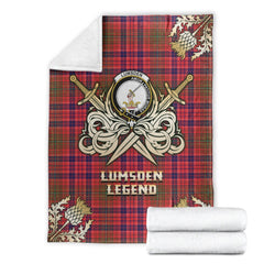 Lumsden Modern Tartan Gold Courage Symbol Blanket