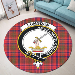 Lumsden Modern Tartan Crest Round Rug