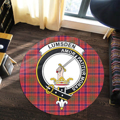 Lumsden Modern Tartan Crest Round Rug