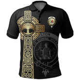 Lyon Clan Unisex Polo Shirt - Celtic Tree Of Life