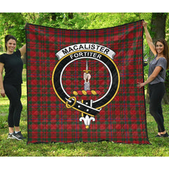 MacAlister Cockburn Tartan Crest Quilt