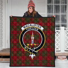 MacAlister of Glenbarr Tartan Crest Quilt