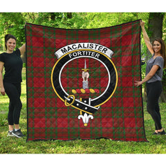 MacAlister of Glenbarr Tartan Crest Quilt
