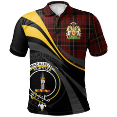 MacAlister of Skye Tartan Polo Shirt - Royal Coat Of Arms Style
