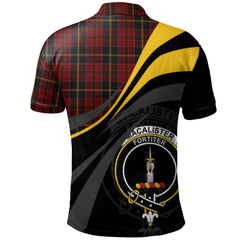 MacAlister of Skye Tartan Polo Shirt - Royal Coat Of Arms Style