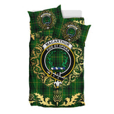 MacArthur Tartan Crest Bedding Set - Golden Thistle Style
