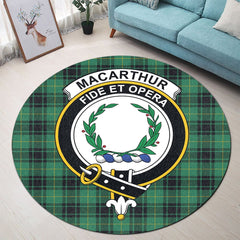 MacArthur Ancient Tartan Crest Round Rug