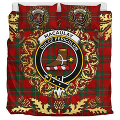 MacAulay MacGregor Tartan Crest Bedding Set - Golden Thistle Style