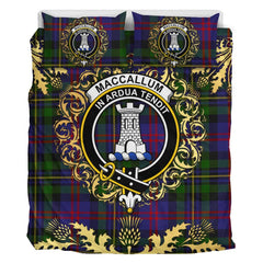 MacCallum of Berwick Tartan Crest Bedding Set - Golden Thistle Style