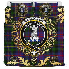 MacCallum of Berwick Tartan Crest Bedding Set - Golden Thistle Style