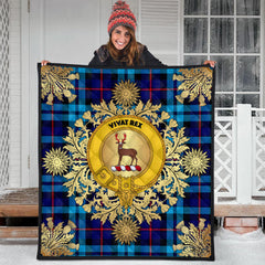 MacCorquodale Tartan Crest Premium Quilt - Gold Thistle Style