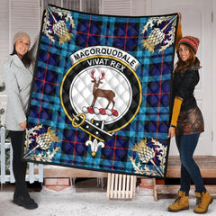 MacCorquodale Tartan Crest Premium Quilt - Gold Thistle Style