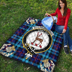MacCorquodale Tartan Crest Premium Quilt - Gold Thistle Style
