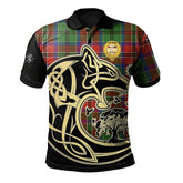 MacCulloch Tartan Polo Shirt Viking Wolf
