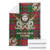 MacCulloch Tartan Gold Courage Symbol Blanket