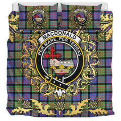 MacDonald Ancient Tartan Crest Bedding Set - Golden Thistle Style