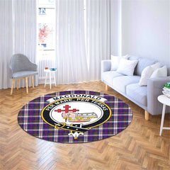 MacDonald Dress Modern Tartan Crest Round Rug