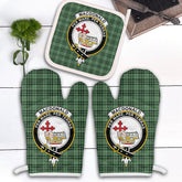 MacDonald Lord Of The Isles Hunting Tartan Crest Oven Mitt And Pot Holder (2 Oven Mitts + 1 Pot Holder)