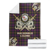 MacDonald Modern Tartan Gold Courage Symbol Blanket
