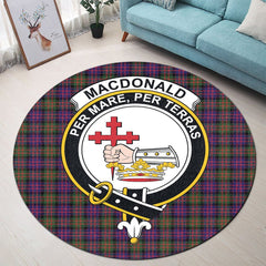 MacDonald Modern Tartan Crest Round Rug