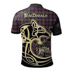 MacDonald Modern Tartan Polo Shirt Viking Wolf
