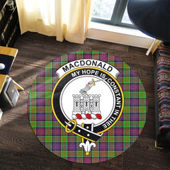 MacDonald of Clanranald Tartan Crest Round Rug