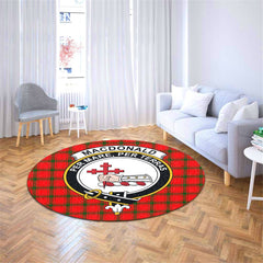 MacDonald of Sleat Tartan Crest Round Rug