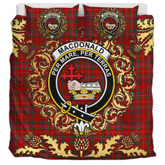 MacDonald of Staffa 02 Tartan Crest Bedding Set - Golden Thistle Style