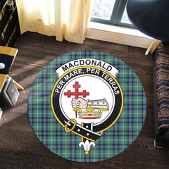 MacDonald of the Isles Hunting Ancient Tartan Crest Round Rug