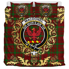 MacDonell of Keppoch 03 Tartan Crest Bedding Set - Golden Thistle Style