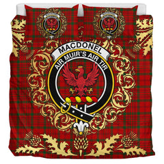 MacDonell of Keppoch 04 Tartan Crest Bedding Set - Golden Thistle Style
