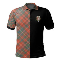 MacDougall Ancient Tartan Polo Shirt Half of Me - Cross Style