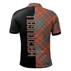 MacDougall Ancient Tartan Polo Shirt Half of Me - Cross Style