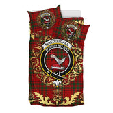 MacDougall Kinloch Anderson Tartan Crest Bedding Set - Golden Thistle Style