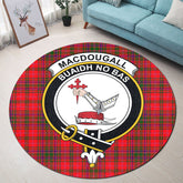 MacDougall Modern Tartan Crest Round Rug