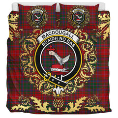 MacDougall Paton Tartan Crest Bedding Set - Golden Thistle Style