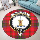 MacDowall Tartan Crest Round Rug