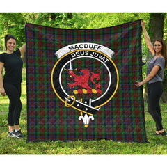 MacDuff Hunting Tartan Crest Quilt