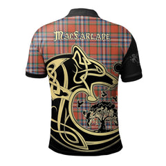 MacFarlane Ancient Tartan Polo Shirt Viking Wolf