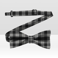 MacFarlane Black White Ancient Tartan Bow Tie