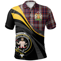 MacFarlane Dress Tartan Polo Shirt - Royal Coat Of Arms Style