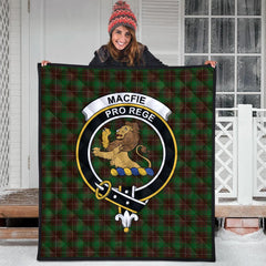 MacFie Hunting Tartan Crest Quilt