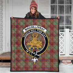 MacGillivray Hunting Ancient Tartan Crest Quilt