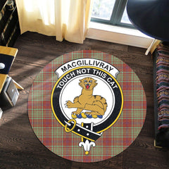 MacGillivray Hunting Ancient Tartan Crest Round Rug