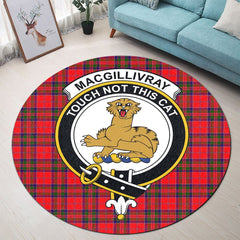 MacGillivray Modern Tartan Crest Round Rug