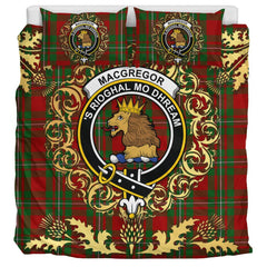 MacGregor 01 Tartan Crest Bedding Set - Golden Thistle Style