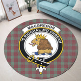 MacGregor Hunting Ancient Tartan Crest Round Rug