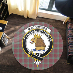 MacGregor Hunting Ancient Tartan Crest Round Rug