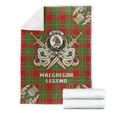 MacGregor Modern Tartan Gold Courage Symbol Blanket