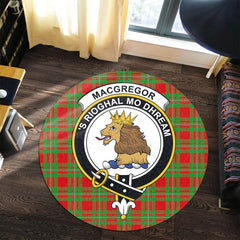 MacGregor Modern Tartan Crest Round Rug